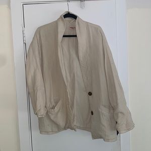 Free People Linen Blend Blazer/Jacket